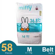  Miffy Belt system Baby Diaper (M Size) (58Pcs - RI M-58