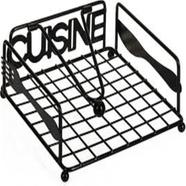  Napkin Holder Made of Black Metal - Napkin Stand with Fixing Hanger
