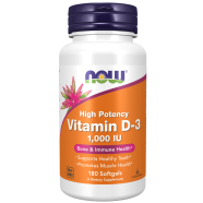  Now Vitamin D3 1000 IU 180 Softgels