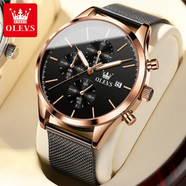  OLEVS 2858 Black Men Watch