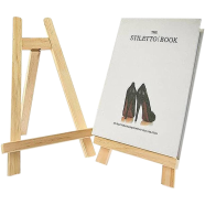  Painting white Canvas board with Easel ( 8x8 inch board and wooden easel)