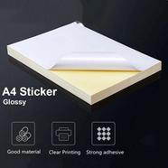  Premium Quality White Glossy Self Adhesive Sticker Paper- 50 Pcs