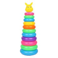  Rainbow Color Pyramid Ring Puzzle Toy 11 Layers (pyramid_china_11ring) - Multicolor