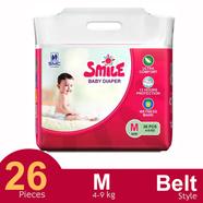  SMS Smile Belt System Baby Diaper (Size-M) (4-9kg) (26Pcs)