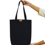  Samia Craft Black Canvas Tote Bag Exclusive Design with Outside Pocket