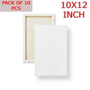  White Canvas Size : 10/12 inch - PACK OF 10 PCS