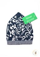 Believers'Muslim Prayer Cap Flower Design -01 Pcs (Black and White Color)