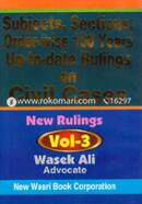 Subject, Sections, Order Wise 100 Years Up-to Date Rulings on Civil Cases Volume 3