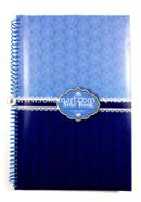 Hearts Essential Notebook -Light and Deep Blue Design