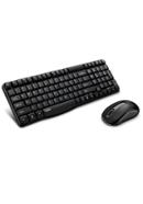 Rapoo Black Wireless Keyboard and Mouse Combo - X1800S