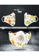 Fabrilife Premium 5 Layer Safari Kids Designer Edition Cotton Mask image