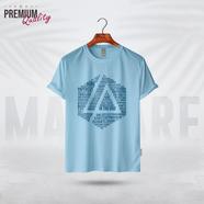 cPremium Graphics T Shirt Turquoise Color For Men - MF-420