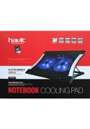 Havit Laptop Cooling Pad (Ultra-quiet Laptop Cooler,Height Adjustable Laptop Cooling Stand, Blue LED, 2 Fans, 2 USB Ports) (F2051)