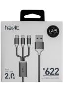 Havit Data and Charging Cable 3 in 1 USB cable (micro Lightning Type-C) (H622)