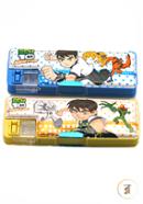 Ben 10 Pencil Box 313 with Pencil Cutter and Double Camber- 01 Pcs (Any  Color)