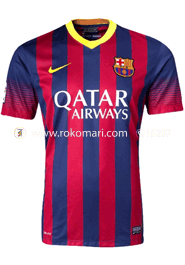 Barcelona Home Jersey : Special Half Sleeve Only Jersey (for Kids) 