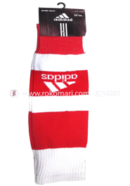 Adidas Long Sports Sock (Red & White) image