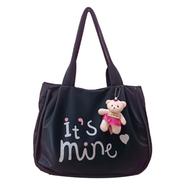 its mine Fashionable Shoulder Bag for Women Premium Leather With Teddy Bear Tote Bags 