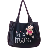 it's mine Fashionable Shoulder Bag for Women Premium Leather With Teddy Bear Tote Bags 