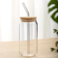 kaqer 510ml Mason Jar with Lid and Straw Wide Mouth Mason Jar Drinking Glasses Tumbler, Glass Sipper Tumbler Mug for Kids and Glass Cup with Lid and Silicon Straw Kids Juice