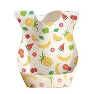 Non-Woven Cloth Baby Neck Bib CN Cartoon Children's Eating Bib, With Pocket, Anti-Dirty 1pcs