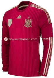 Spain Home Jersey : Very Exclusive Full Sleeve Jersey With Short Pant