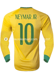 Brazil NEYMAR JR 10 Home Jersey : Very Exclusive Full Sleeve Jersey With Short Pant