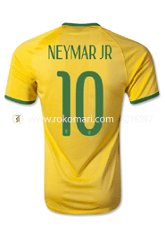 Brazil NEYMAR JR 10 Home Jersey : Very Exclusive Half Sleeve Only Jersey