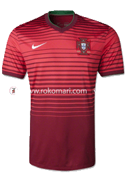 Portugal Home Jersey : Local Made Half Sleeve Set