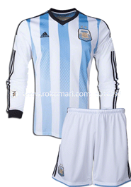 Argentina Home Jersey : Special Full Sleeve Jersey With Short Pant