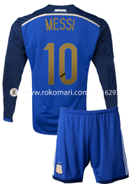 Argentina MESSI 10 Away Jersey : Special Full Sleeve Jersey With Short Pant