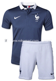 France Home Jersey : Very Exclusive Half Sleeve Jersey With Short Pant