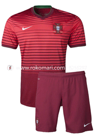 Portugal Home Jersey : Very Exclusive Half Sleeve Jersey With Short Pant