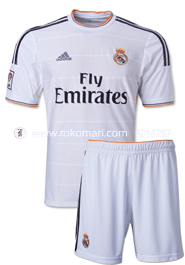 Real Madrid Home Club Jersey : Special Half Sleeve Jersey With Short Pant