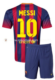 Barcelona MESSI 10 Home Club Jersey : Very Exclusive Half Sleeve Jersey With Short Pant
