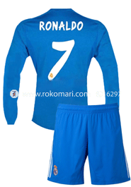 Real Madrid RONALDO 7 Away Club Jersey : Very Exclusive Full Sleeve Jersey With Short Pant