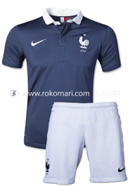 France Home Jersey : Special Half Sleeve Jersey with Short Pant (for Kids)