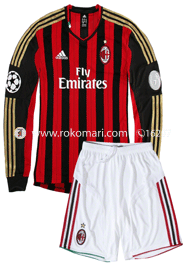 Ac Milan Home Club Jersey : Very Exclusive Full Sleeve Jersey With Short Pant