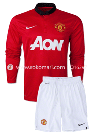 Manchester United Home Club Jersey : Very Exclusive Full Sleeve Jersey With Short Pant
