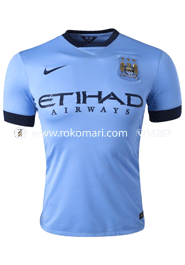Man City 14/15 Home Club Jersey : Special Half Sleeve Only Jersey 