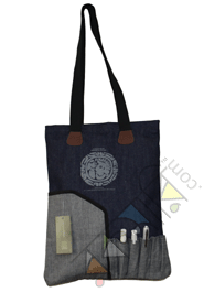 Exclusive Jeans and Light Navy Blue Artist Bag (Code-018) icon