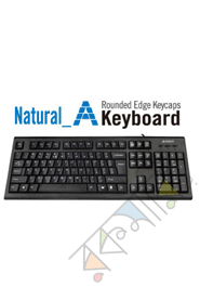 A4 Tech Wired Comfortkey Keyboard <Bangla English>, USB, Black (KR-85 USB) image