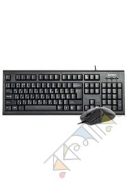 A4 Tech Wired Keyboard Mouse Set OP 620 KR 85 USB (KR8520D)
