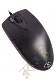 A4 Tech Wired Optical Mouse 2X Click ,PS2 ,Black (OP-620D)