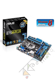 Intel 3rd Generation Asus Motherboard B75M-PLUS, 4 DDR3