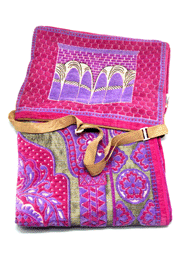Muslim Prayer Hand Bag Jaynamaz Syria - Pink and Navy Blue - Any Design