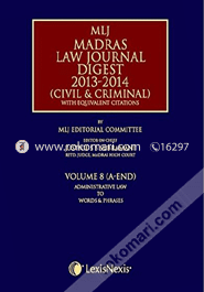 Mlj Madras Law Journal Digest 2013-2014 (Civil and Criminal) With Equivalent Citations; Volume 8 