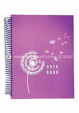 Hearts Panel Notebook Flower Design (Violet Color) image