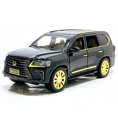 1:24 Diecasts Lexus SUV Off Road Alloy Car Luxurious Simulation Toy Vehicles Metal Car 6 Doors Open Model Car Sound Light Toys For Gift image