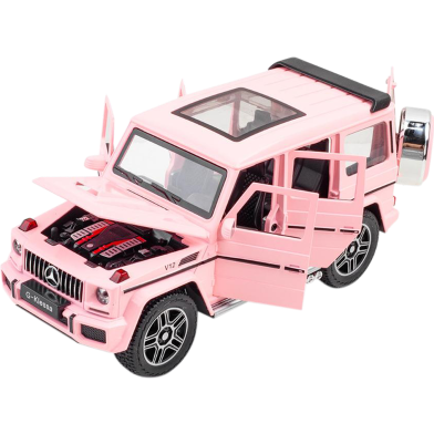 1:24 diecast alloy car mercedes pink benz die cast model g-class alloy toy car image